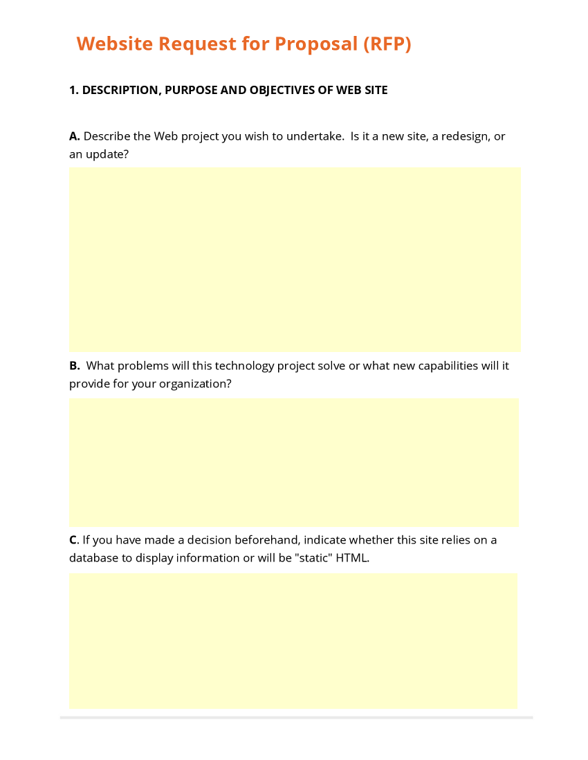 bid request form template