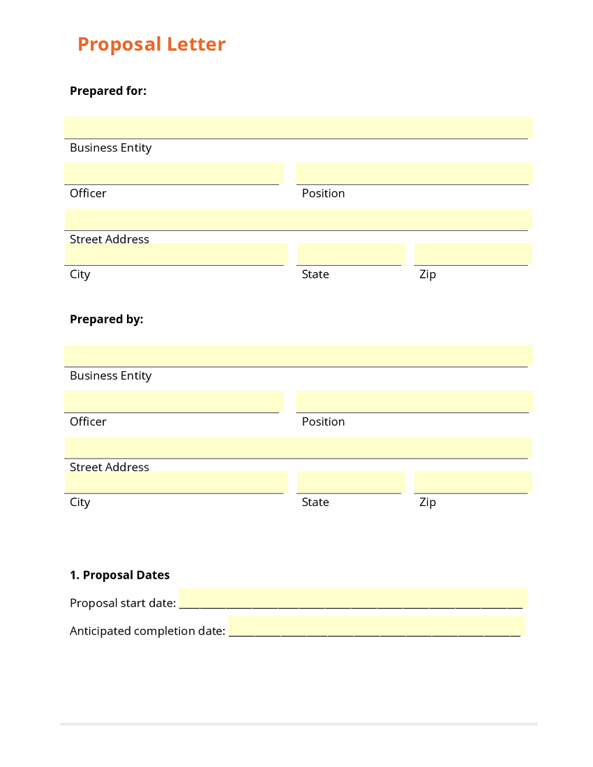How do I write a proposal letter?