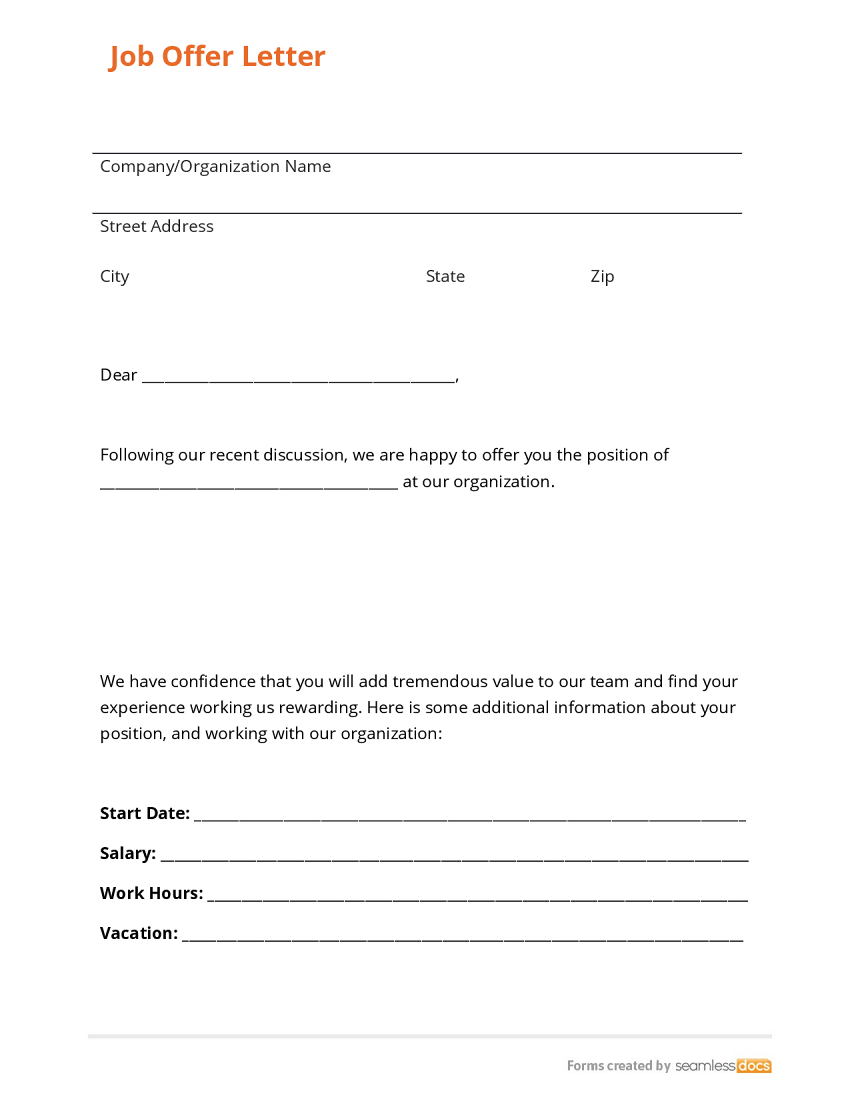 Microsoft Word Job Application Template